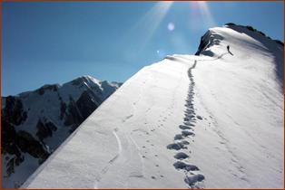 Domes de Miage: arete Mettrier